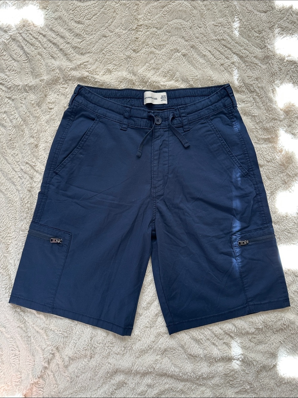 Abercrombie and Kids Navy Blue Cargo Shorts